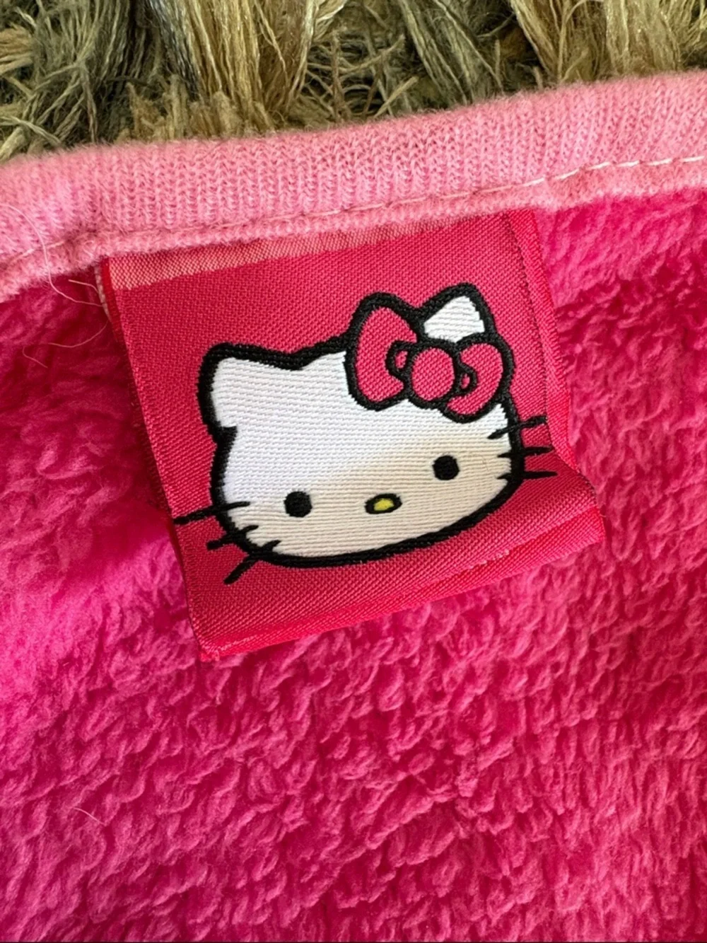 Hello Kitty Bright Pink Gumball Plush Blanket with Multicolor Accents